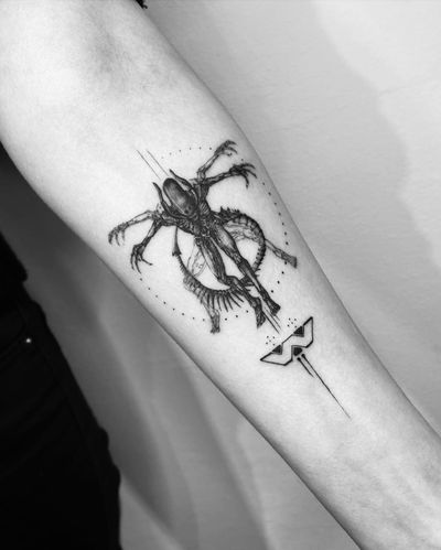 Extraterrestre, black and white.  Pug tatuagem, Tatuagem hippie, Desenho  tattoo