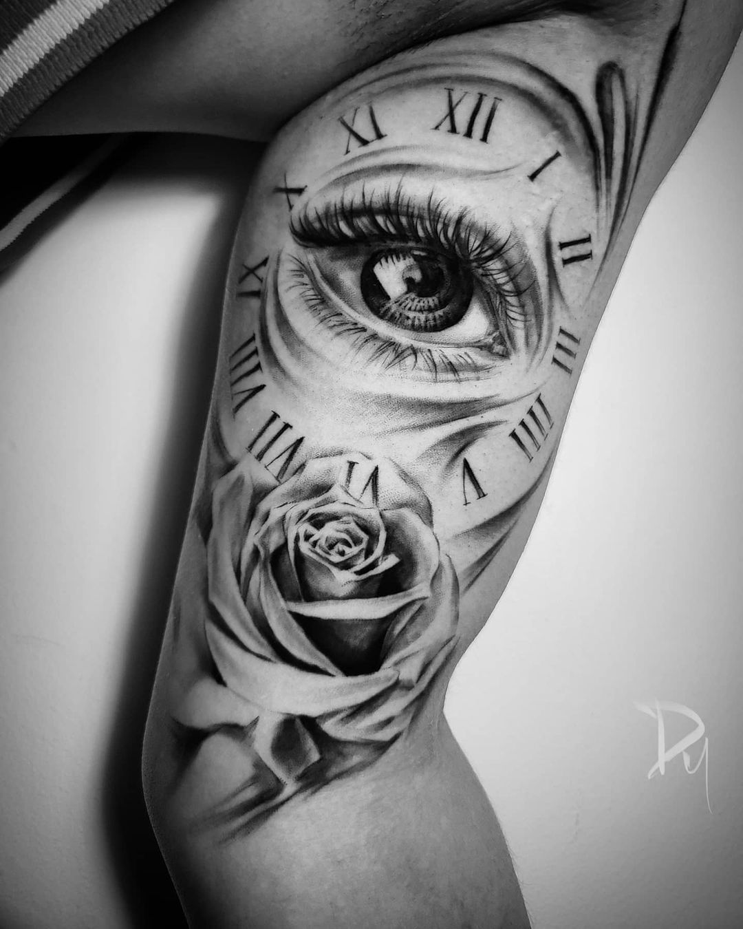 Eye Clock Time Set of 2 Temporary Tattoo Modern  Etsy Ireland