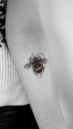 Little Bee 🐝BOOKING OPEN!📩:johny@danieltorocsik.com.@torocsikartroom..#tattooed #inked #inkedmag #inkjunkeyz #tattooedmag #art #artist #tattooartist #budapest #bp #budapesttattoo #sketch #freehand #dailytattoo #dailyphoto #lines #fineline #tattoomachine #geometric #blackwork #beetattoo #bee #tattoomodel #instatattoo #tattoogram #tattoodesign #drawing #tattooist #bnw 