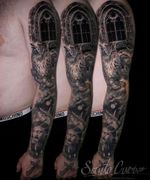 Gothic sleeve-Sponsored by:@hellotattoomed@greenhousetattoosuppliesDone using:@killerinktattoo@fusion_ink@fkirons@inkjecta@blackclaw@stencilanchored@inkeeze#tattoo #tattedup #tattooart #tattoostudio #tattoolovers #ink #inklife #inked #tattooartist #londontattooartist #tattooing #tattoolife #tattoosocial #tattoolondon #vegantattoo #veganink #vegan #killerinktattoo  #london #stokenewington #hackney #londontattoostudio #alexalvarado #santocuervo