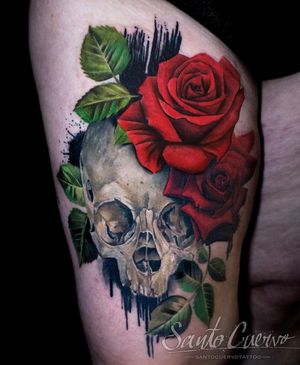 Skull and roses-Sponsored by:@hellotattoomed@greenhousetattoosuppliesDone using:@killerinktattoo@fusion_ink@fkirons@inkjecta@blackclaw@stencilanchored@inkeeze#tattoo #tattedup #tattooart #tattoostudio #tattoolovers #ink #inklife #inked #tattooartist #londontattooartist #tattooing #tattoolife #tattoosocial #tattoolondon #vegantattoo #veganink #vegan #killerinktattoo  #london #stokenewington #hackney #londontattoostudio #alexalvarado #santocuervo