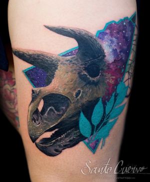 Triceratops-Sponsored by:@hellotattoomed@greenhousetattoosuppliesDone using:@killerinktattoo@fusion_ink@fkirons@inkjecta@blackclaw@stencilanchored@inkeeze#tattoo #tattedup #tattooart #tattoostudio #tattoolovers #ink #inklife #inked #tattooartist #londontattooartist #tattooing #tattoolife #tattoosocial #tattoolondon #vegantattoo #veganink #vegan #killerinktattoo  #london #stokenewington #hackney #londontattoostudio #alexalvarado #santocuervo