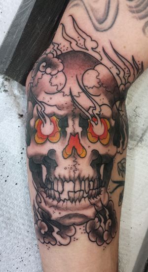 Flaming Skull by Nate Gamble