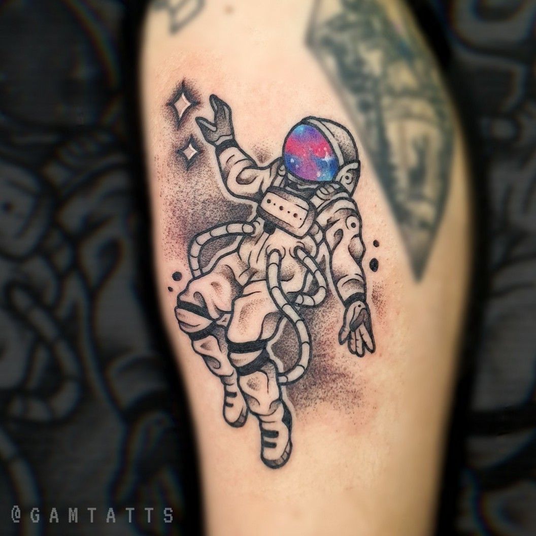 Astronaut tattoo by Nouvelle Rita | Post 22374