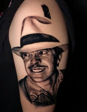 (2 days after) Fun portrait of Tin Tan Pachuco done on @theblorfking here @prolific.dtla , I would love to do more portraits book your appointment now @tattooloverscare . #Uzis_Tattoos #RafaelCamarena #BlackandGrey #TattooArtist #Chicano #PortraitTattoo #CaliforniaTattooArtist #Tattoos #Tattoo #ChicanoArt #Portrait #villanartstattooconvention #BNG #LosAngeles #California #CaliforniaTattoo #LATattoo #Chicagotattooconvention #DowntownLosAngeles #Hollywood #LosAngelesTattooartist #RealisticTattoo #BlackAndGreyTattoo #TinTan #Pachuco #Portraitdrawing #PhotoOfTheDay