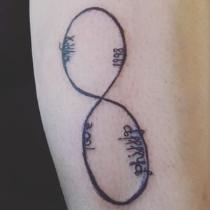 Infinity symbol tattoo