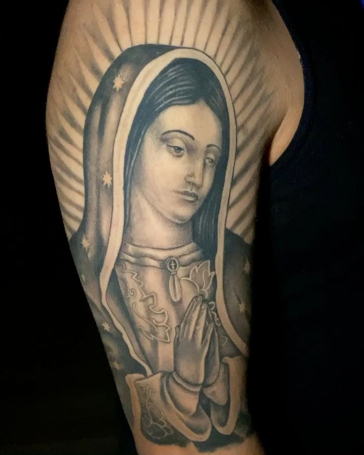 Tattoo uploaded by Uzi • Healed Virgen de Guadalupe done here  @prolific.dtla It's always an honor to do religious tattoos it means a lot  to me to be able to bless someone