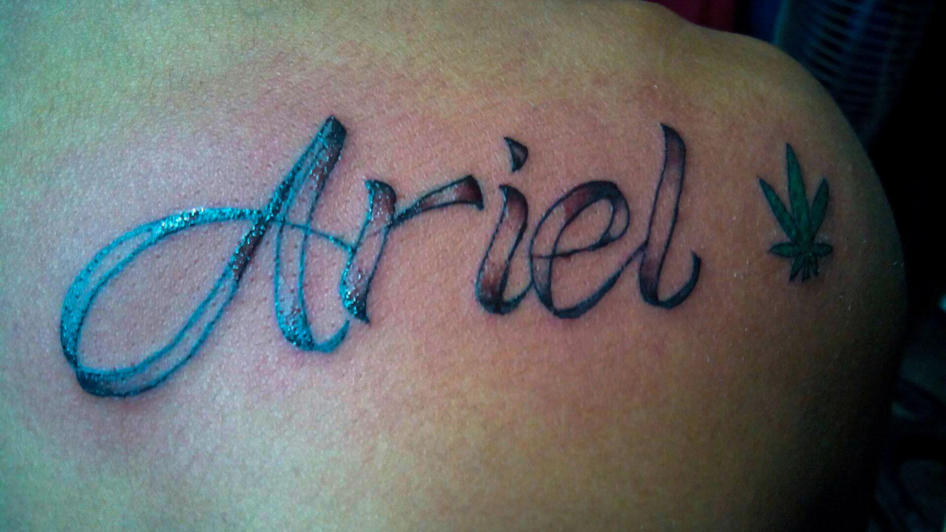 ariel name tattoo