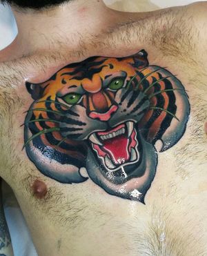 Tiger tattoo #tiger #tigertattoo #neotraditionaltiger 