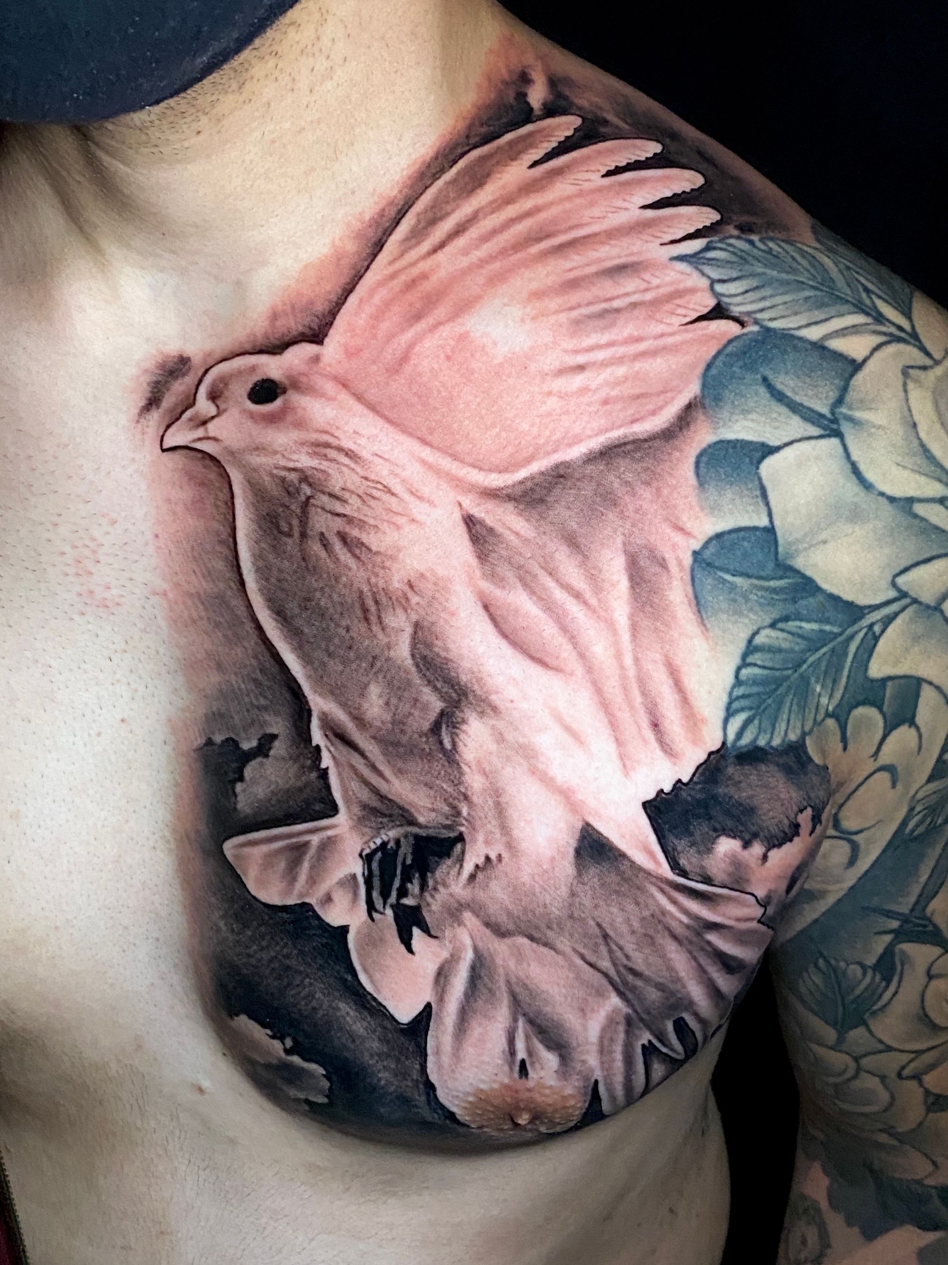 Tattoo uploaded by Uzi • Custom Dove Tattoo, Thank you Ivan for making the  trip from San Jose to collect this piece of art from me I truly appreciate  it! . . . #