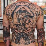 Swipe to see photos of this finished back piece done by Lachie Grenfell. . . . @lachiegrenfell . . . #lachiegrenfell #melbournetattoo #melbournetattooartist #backpiecetatto #traditionaltattoo #traditionaltattoos #boldlines #blackwork #pharoahshorses #northmelbournetattoo #vicmarkettattoo