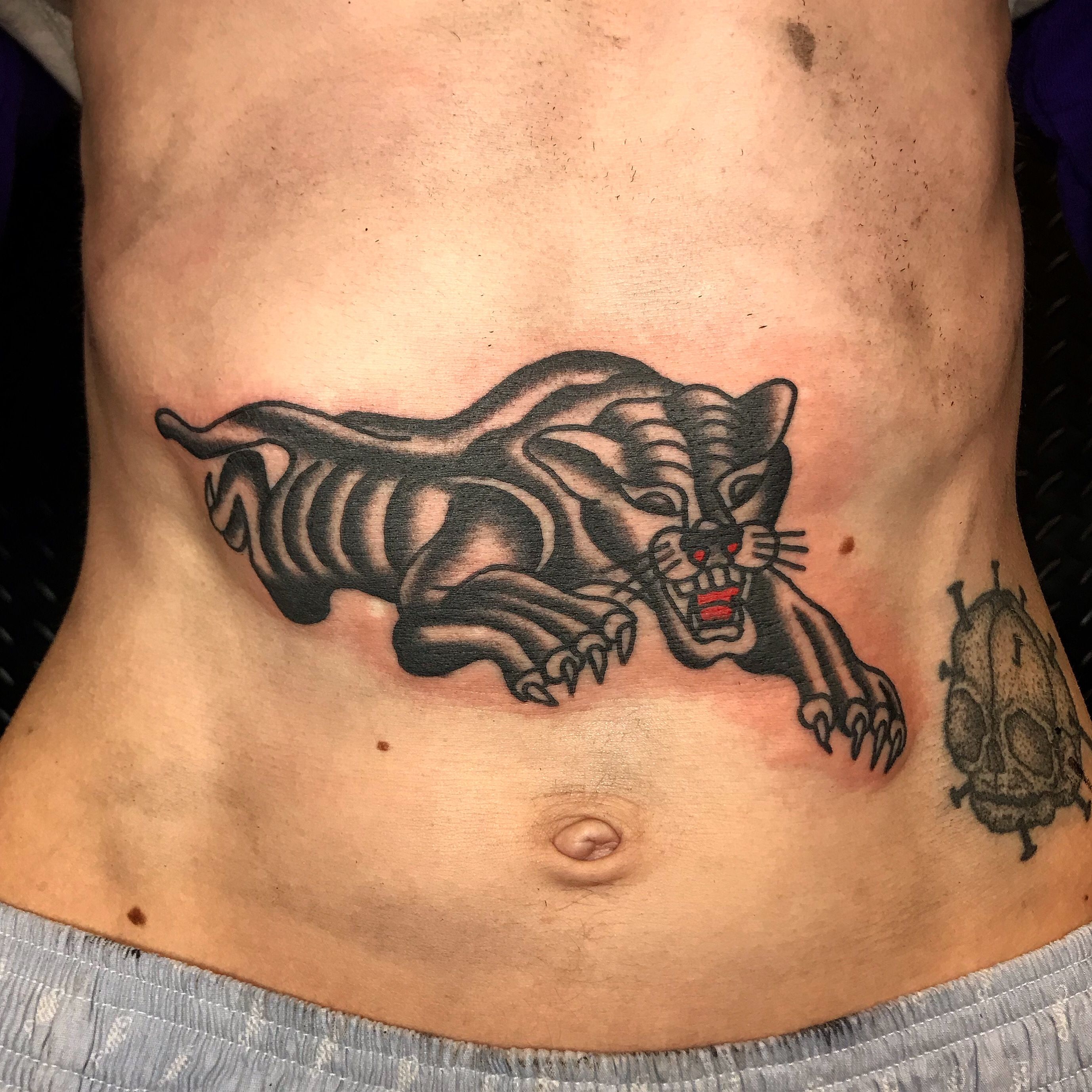 Chest piece done by Eric Caudill at Monument Tattoo. Indianapolis, IN.  Panthers and snakes are cool. : r/tattoos