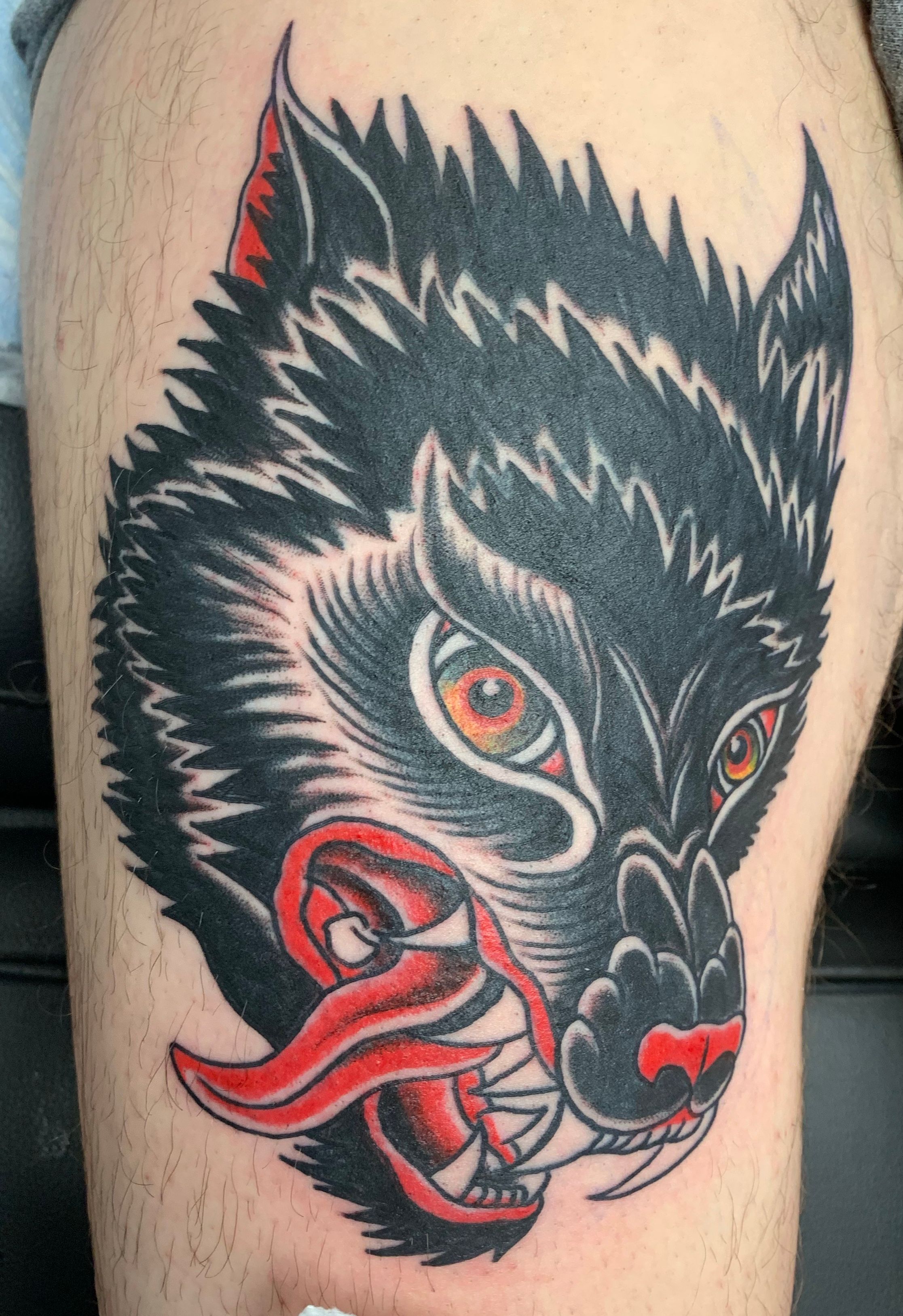 Wolf cover up by Mattlock Lopes TattooNOW