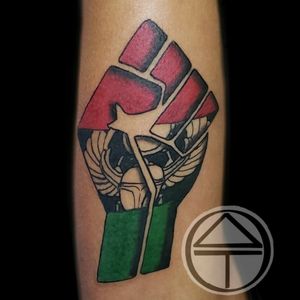 Tattoo uploaded by Angel Taylor • Custom black fist with scarab.  #AngelTaylorTattoos #AngelTaylorCustom #BrooklynTattooArtist  #WomanTattooArtist #BlackTattooArtist • Tattoodo