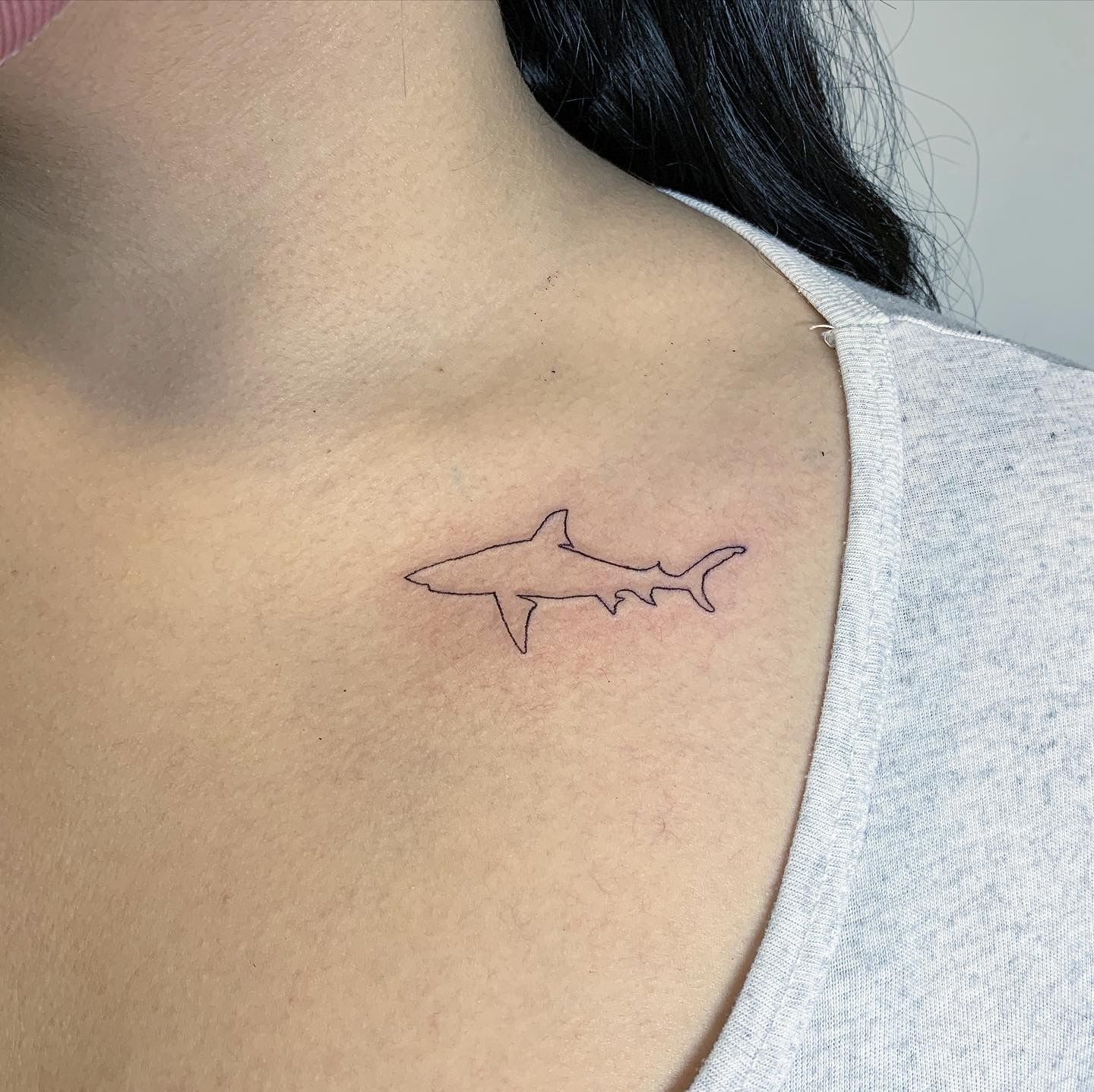 shark mini tattoo  Tatuagem pequena Tatuagem girassol pequeno Tatuagem  pequena de tubarão