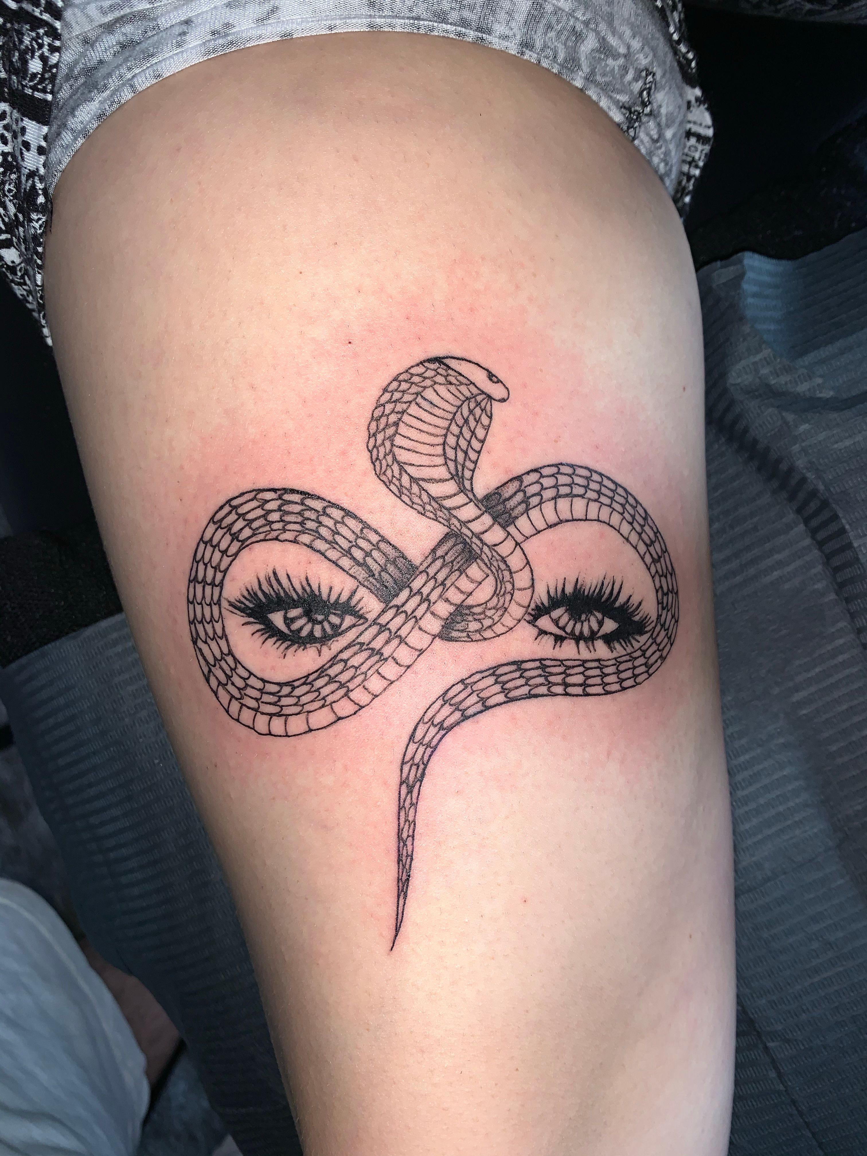 Temporary Tattoo Black White Snake Boa Arm Leg Neck Hand Fake Waterproof  Sticker | eBay