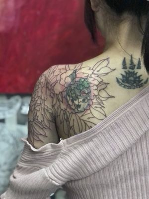 cover up with peonies WIP by weijimeiji