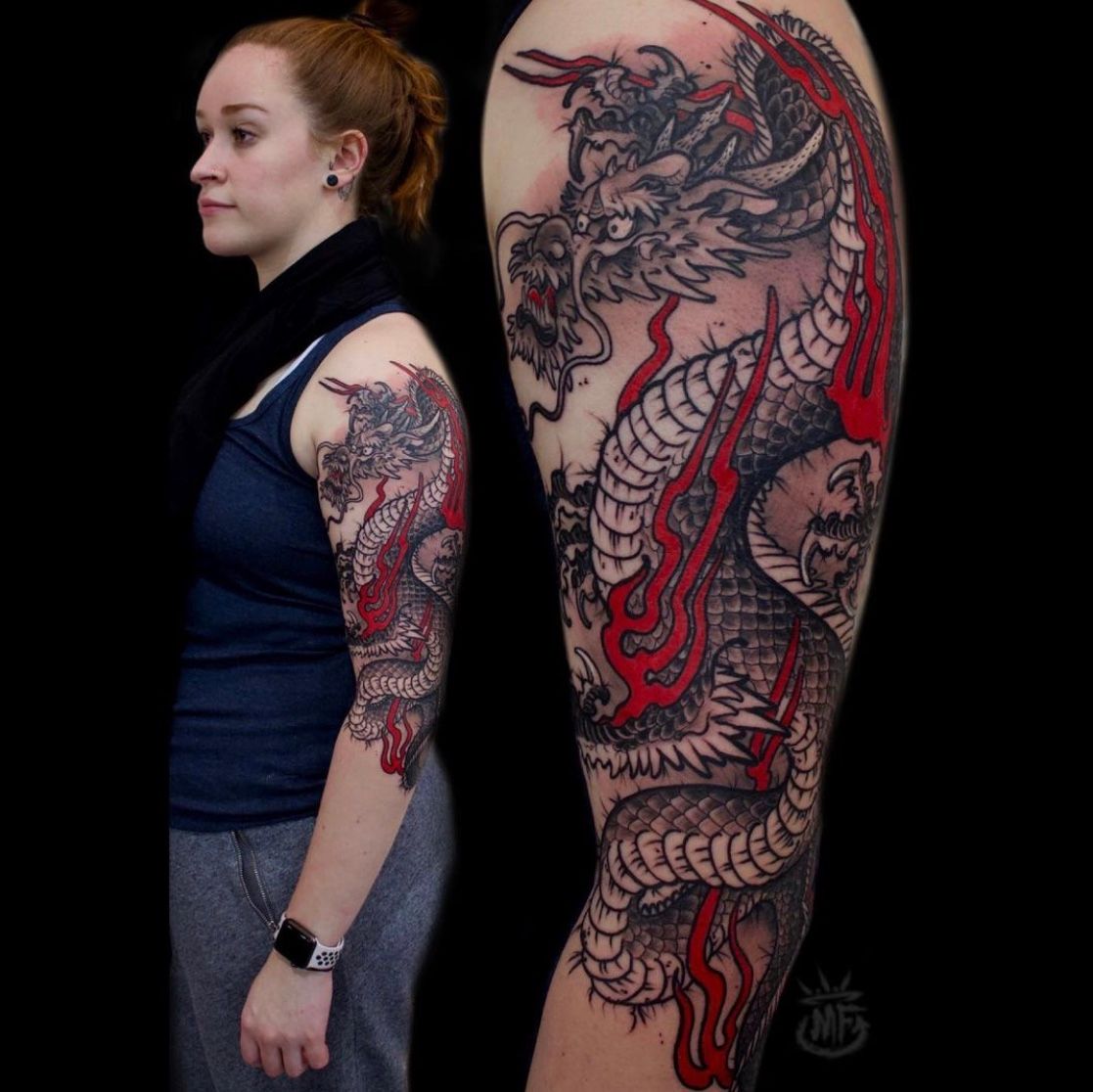 Matching dragon tattoos 🐉🐲 | Instagram