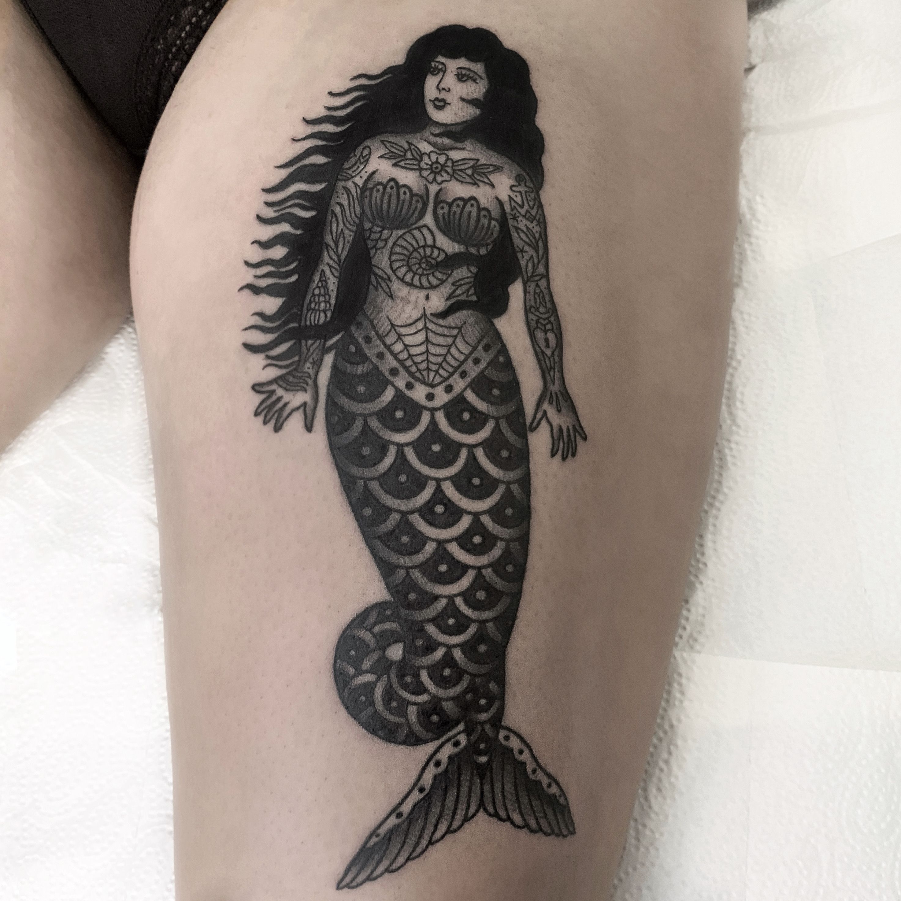Mermaids Profile in Traditional Tattoo Style temporary Trendy Tattoos  Vintage Tattoo Sailor Tattoo Tattoos for Women, Men, Unisex - Etsy Israel