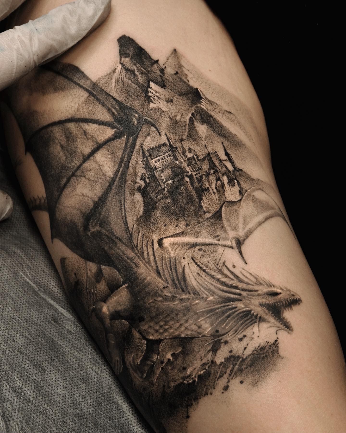 Share more than 81 dragon castle tattoo designs latest  thtantai2