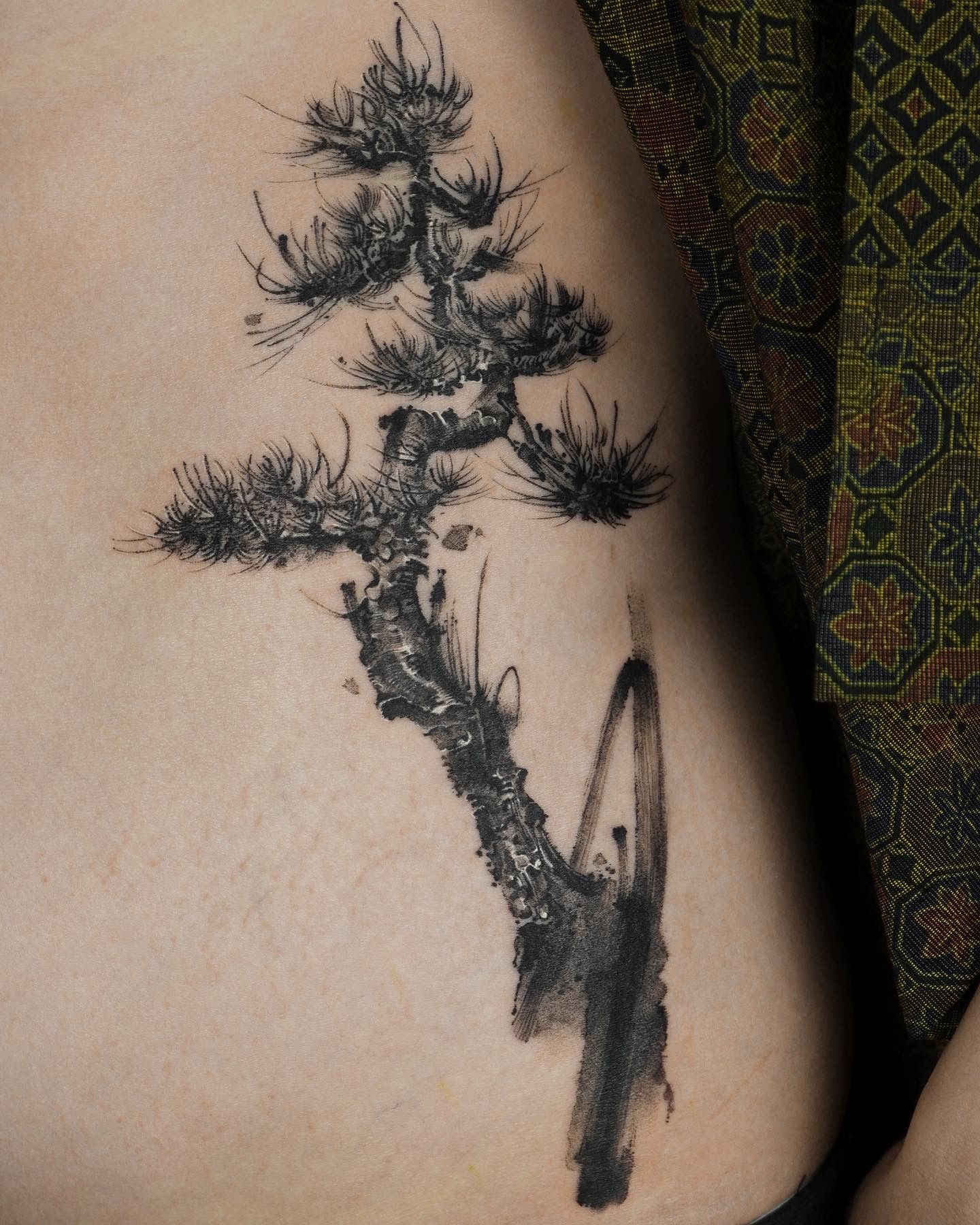 Pure Steam Tattoo  The twisting motion of this tree was loosely inspired  by the twisted bristlecone pine tree which are considered the oldest living  trees on earth  This tattoo was