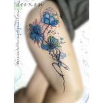 A Flower blossoms for its Own Joy ➡️Contact: deexentattooing@gmail.com 💐Merci Cécile! . . . #watercolorflower #watercolorist #tattoos #blue #tatouagefrance #watercolortattoo #abstracttattoo #watercolorflorals #watercolor_art #tatouagefemme #tatouages #tatouagecouleur #tatouageparis #beautifulflowers #watercolorflowers #tattooedgirls #deexen #deexentattooing 