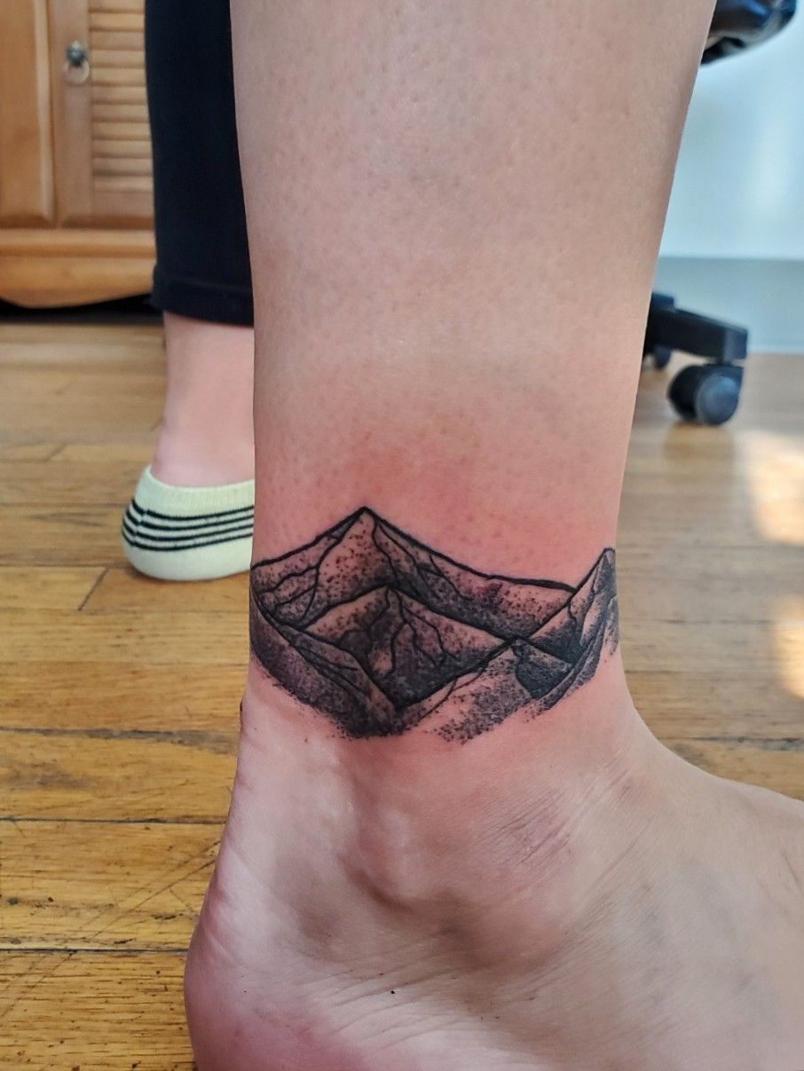 My tattoo  Mountain tattoo Tattoos Wrap around tattoo