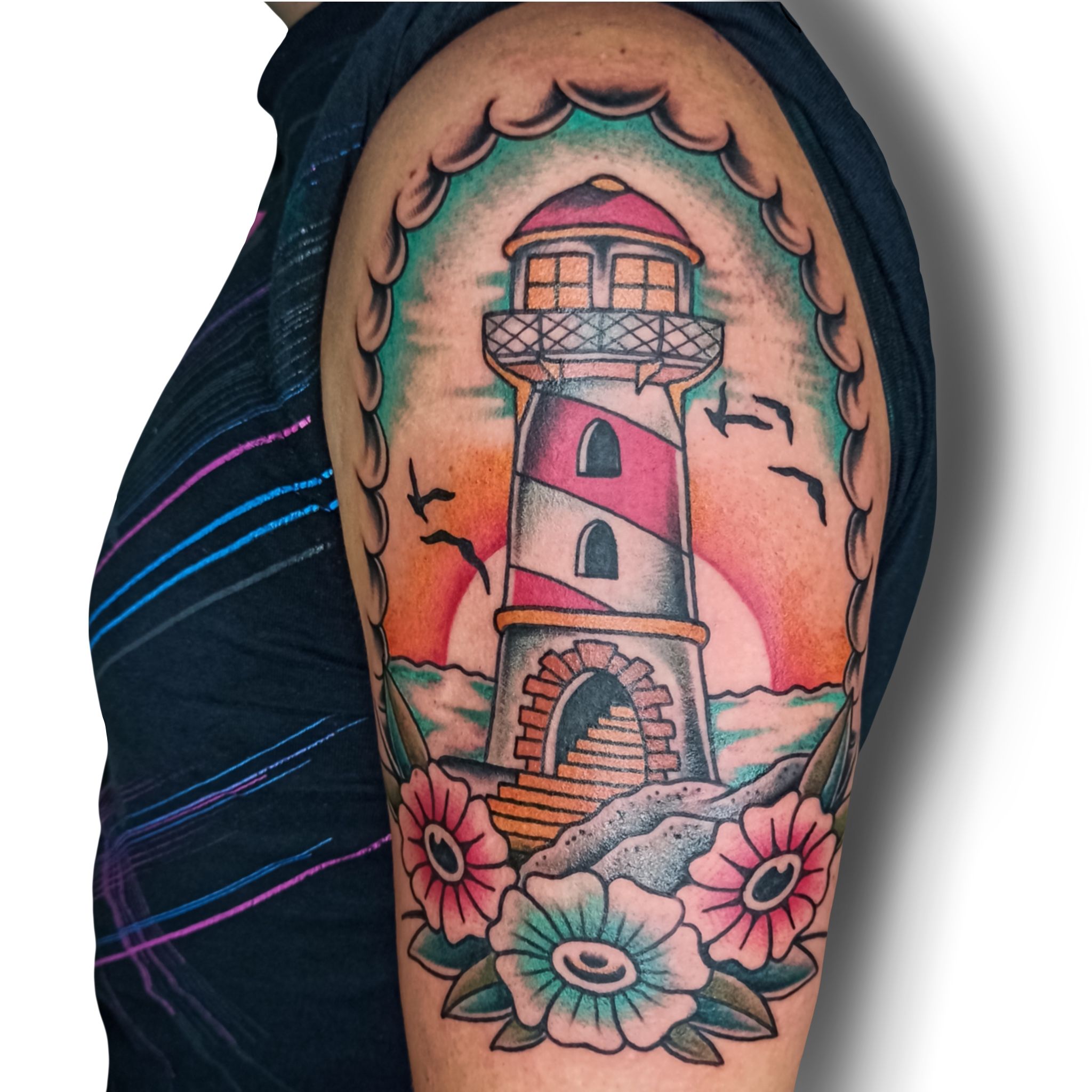 Lighthouse tattoo by Kamil Mokot | Post 20484