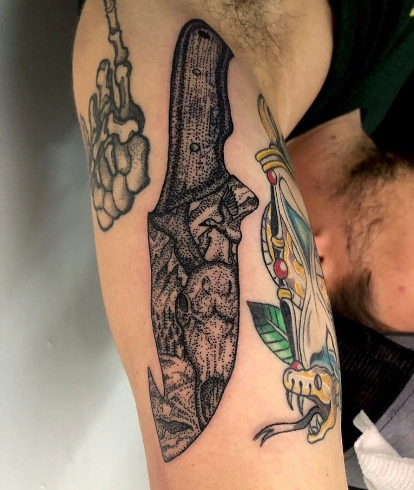 Tattoo uploaded by Aaron • Deer hunting and cishing tattoo • Tattoodo