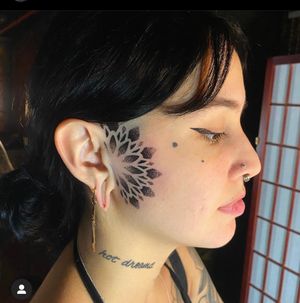 Dotwork face tattoo 