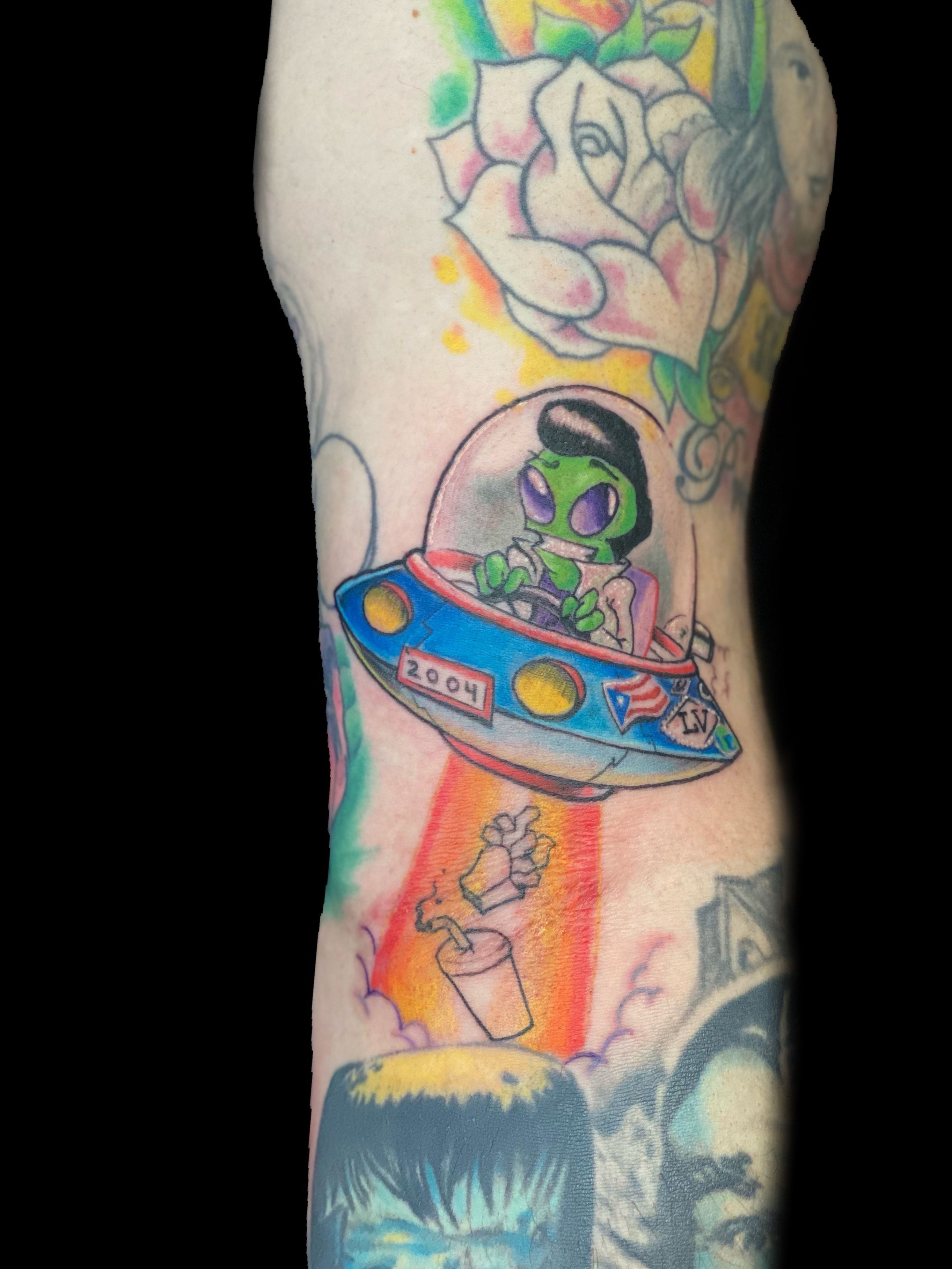 Alien couple tattoo 👾 Artist: @zia_tattoo [At Off the Ground Ink, we bring  your tatt... | Instagram