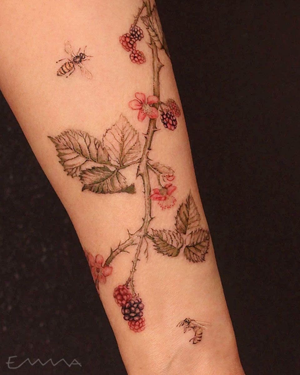 Blackberry Vine Wrist Tattoo | TikTok