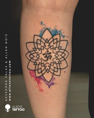 Watercolor Mandala Tattoo by Allan Gois And Devendra Palav at Aliens Tattoo India.
If you wish to get this tattoo visit our website www.alienstattoo.com