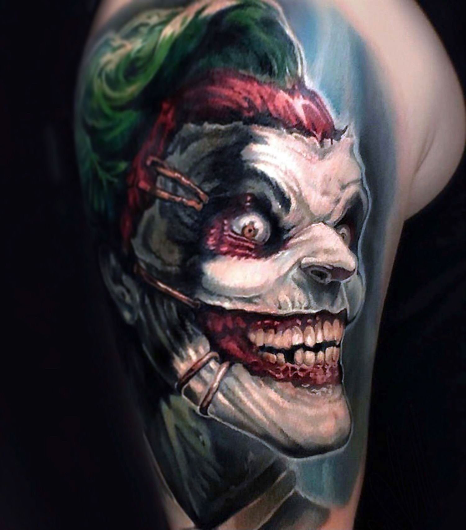 CuongTatt on Instagram Skeleton Joker chest tattoo havent done this  style in awhile and it feel good to get one in joker skeleton ink  inked inkedup