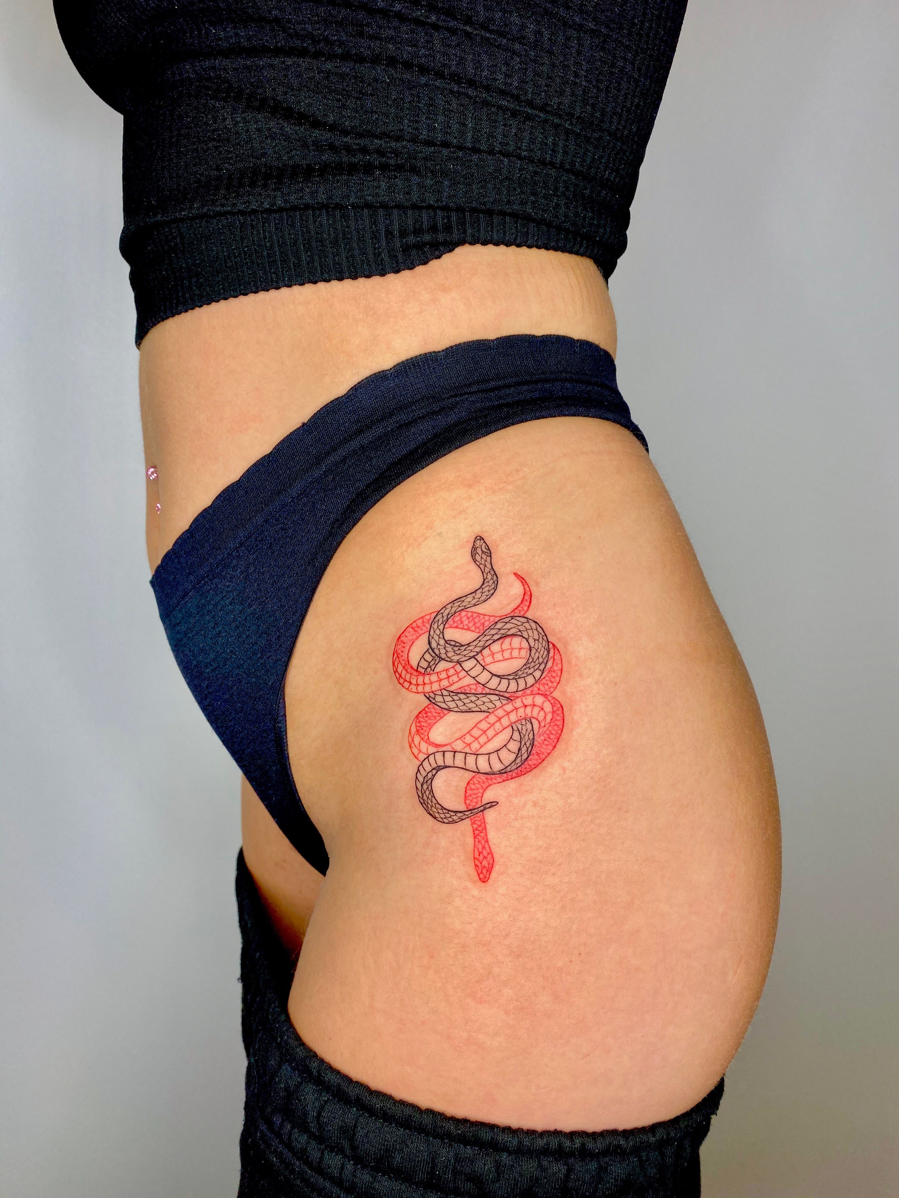 Rib Side Snake Tattoo