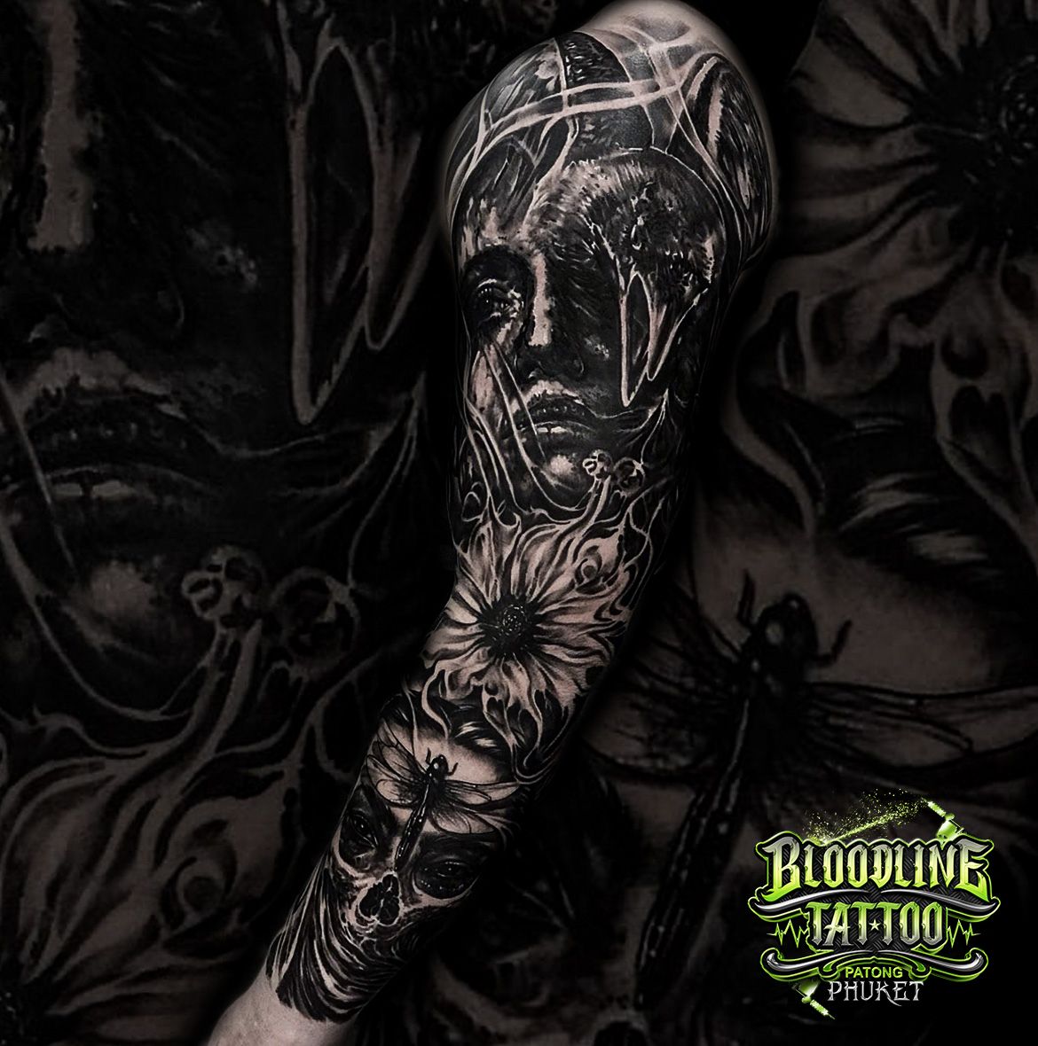dark sleeve tattoos