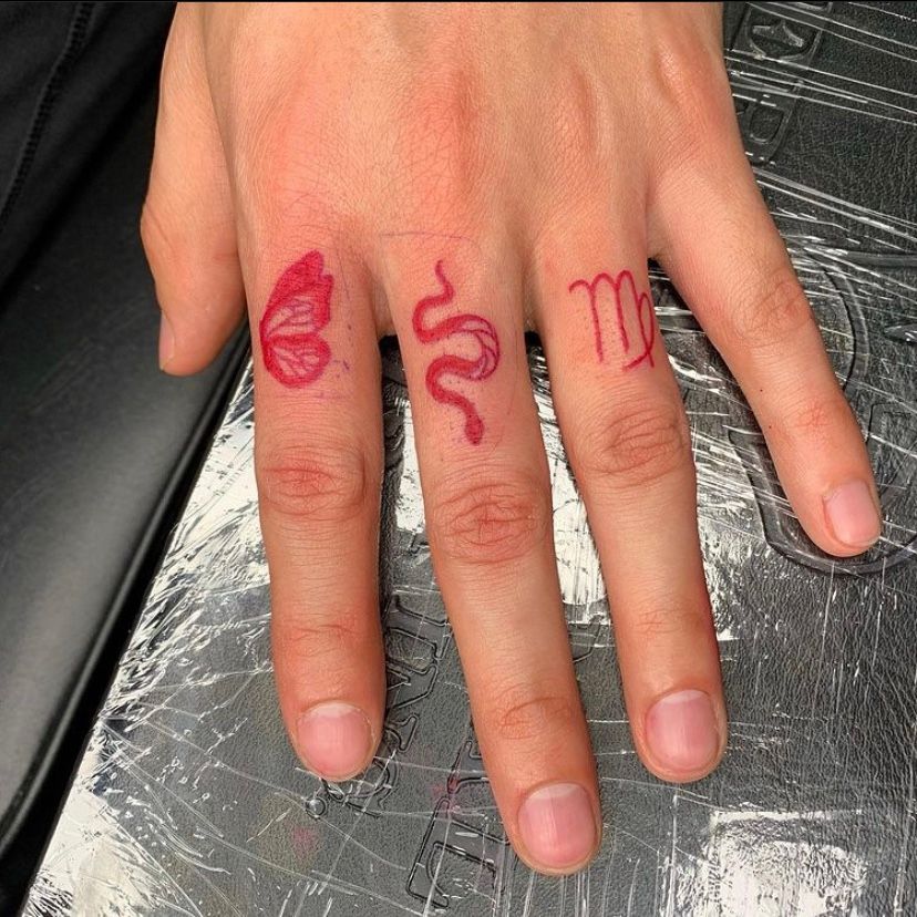 1pc Finger Snake Ecg Heart Butterfly Waterproof Tattoo Sticker For Women  Best Friends, Temporary & Semi-Permanent Tattoo 11-18cm | SHEIN