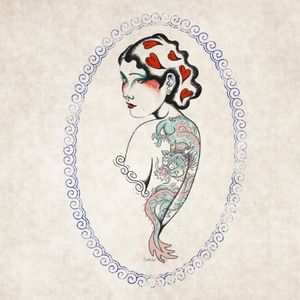Lady Traditional Flash tattoo design by Rosaz Mary Tattooer  #GoldenDaggerTattooBkk
