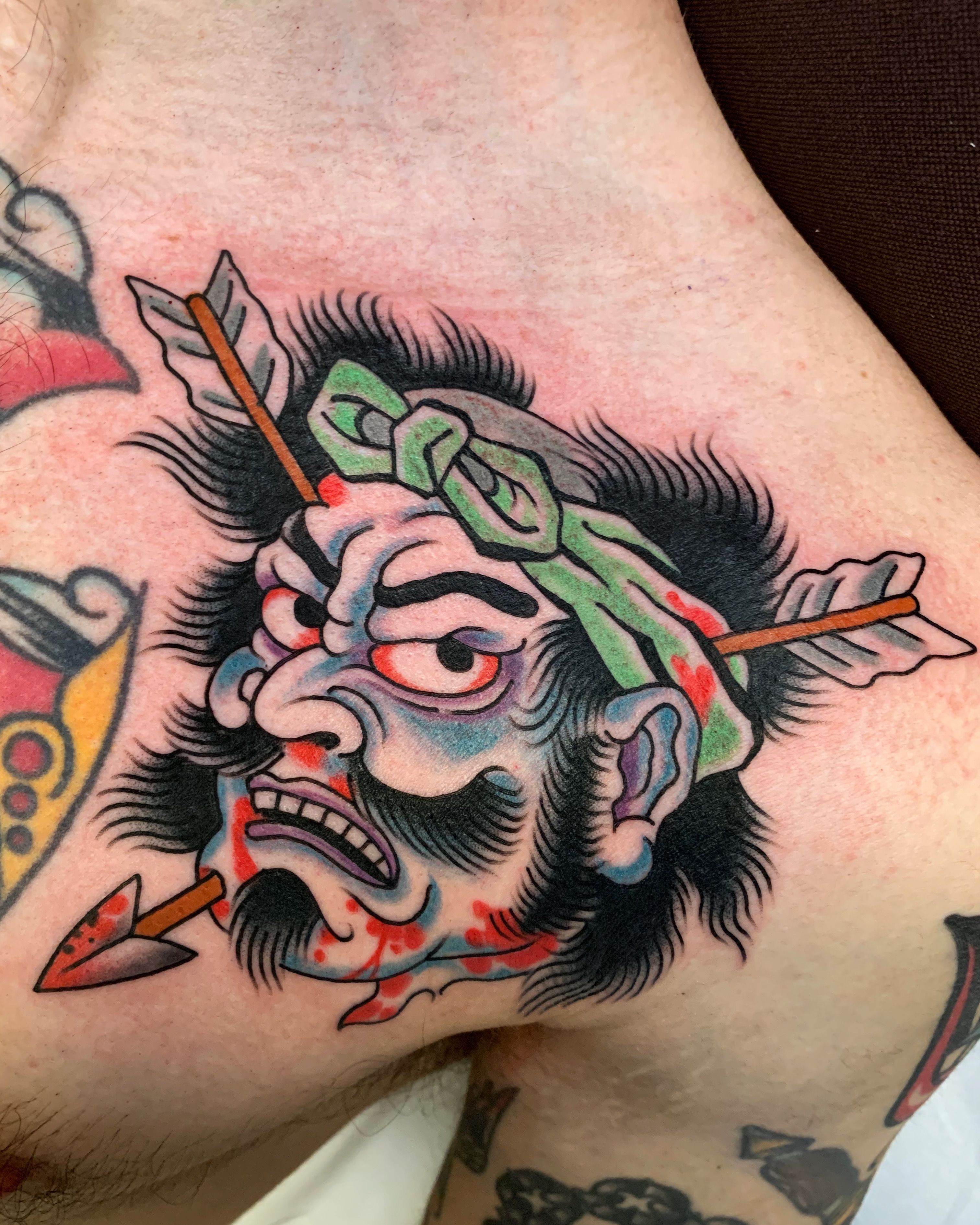 Dead samurai tattoo