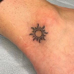Tiny sun tattoo, simple sun 