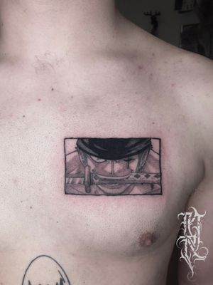 Zoro Roronoa Tattoo by Mar Tattoo Ink