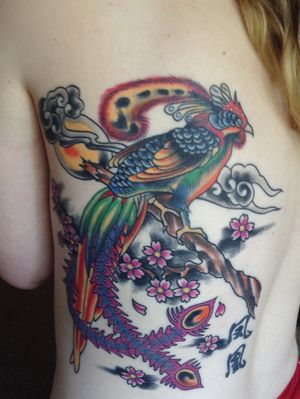凤凰 Chinese Phoenix by Freaks and Geeks Tattoo Sideshow in West Asheville, NC