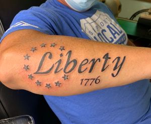 Liberty tattoo. America, USA