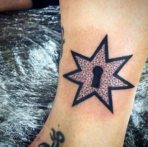 Tattoo uploaded by Kate Schultz • Hedge Witch symbol done in the “glitter  method”! • Tattoodo