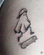 Ghost rider! @kwadron @eternalink #tattoo #ink #goshtridertattoo #skate #skatetattoo #ghost #ghosttattoo #ghostrider