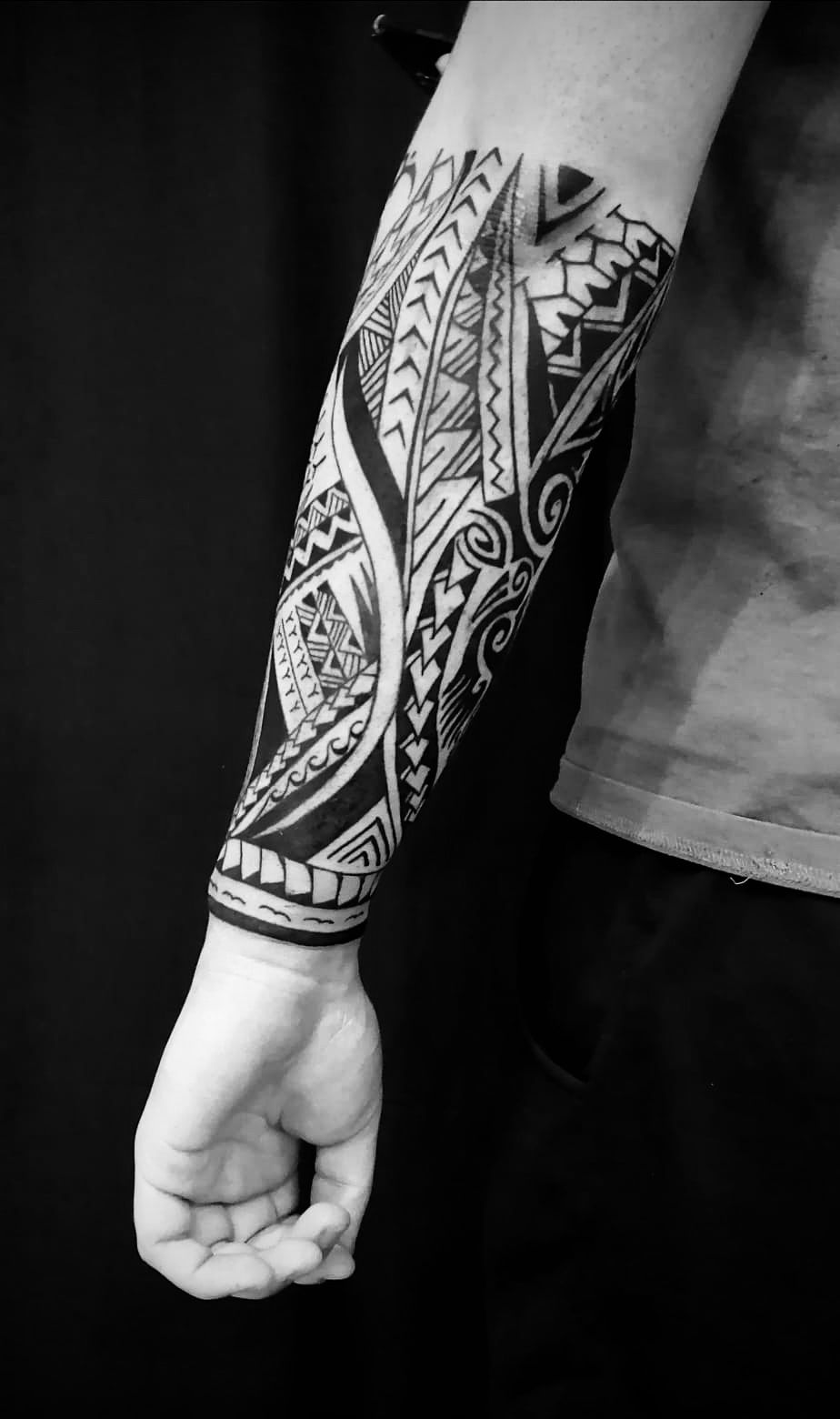 Sunset Tattoo — Traditional Maori Ta Moko Forearm Tattoo by Manawa...
