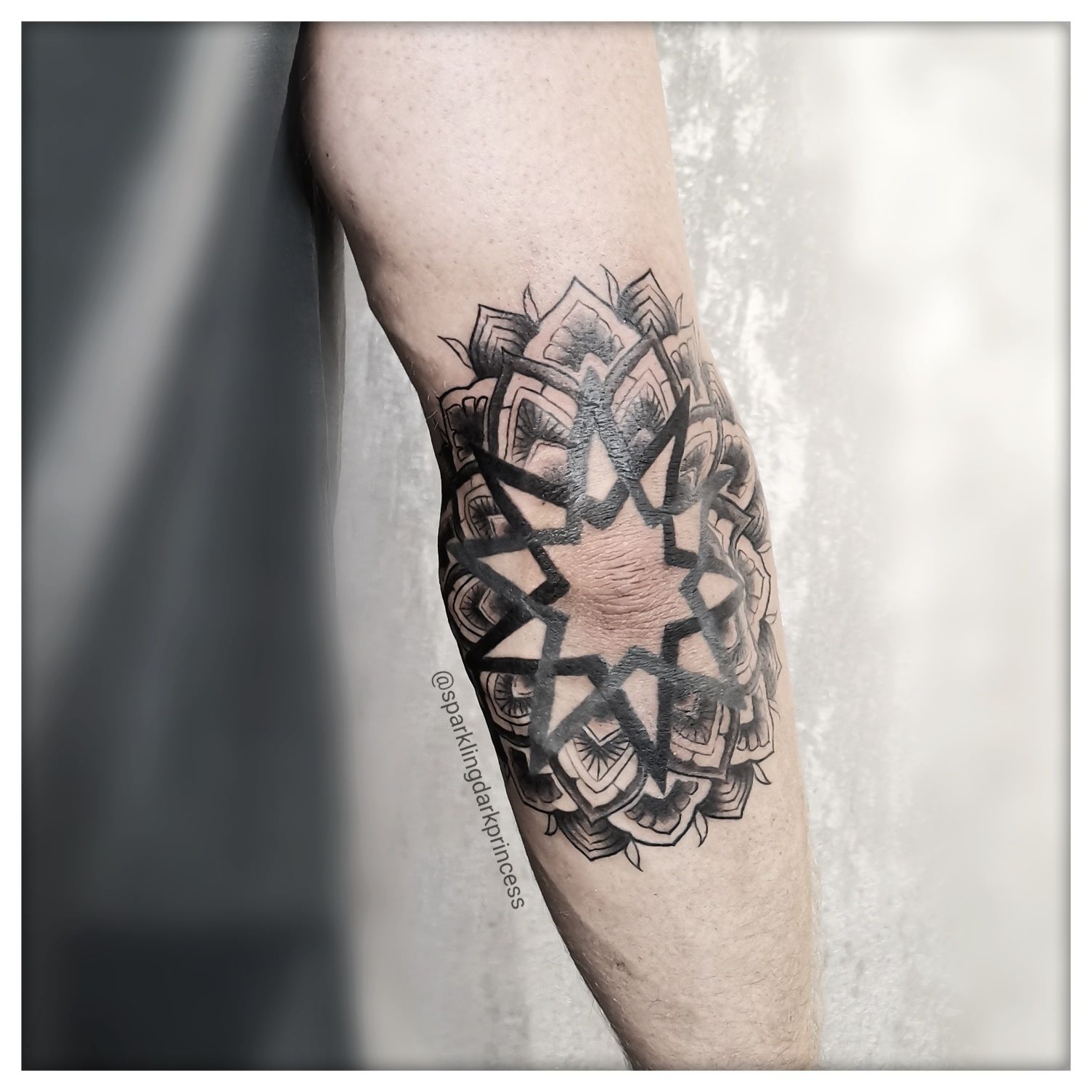 Tattooed Elbow Hide Male Face Dark Background. Visual Culture Concept.  Tattoo Can Function As Sign of Commitment Stock Photo - Image of manliness,  attribute: 129514522