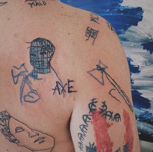 #basquiatart #basquiat #art #tattoo #tattooart #basquiataxe #axe #blackwork #ink #inked  #linework #lines #abstractlines #stattoo #smalltattoo #minimal #minimaltattoo #boldlines #blackboldsociety #blxckink #oldlines #tattoosandflash #darkartists #topclasstattooing #inked