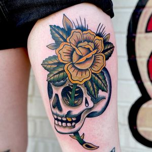 Skull and rose by Josh. 