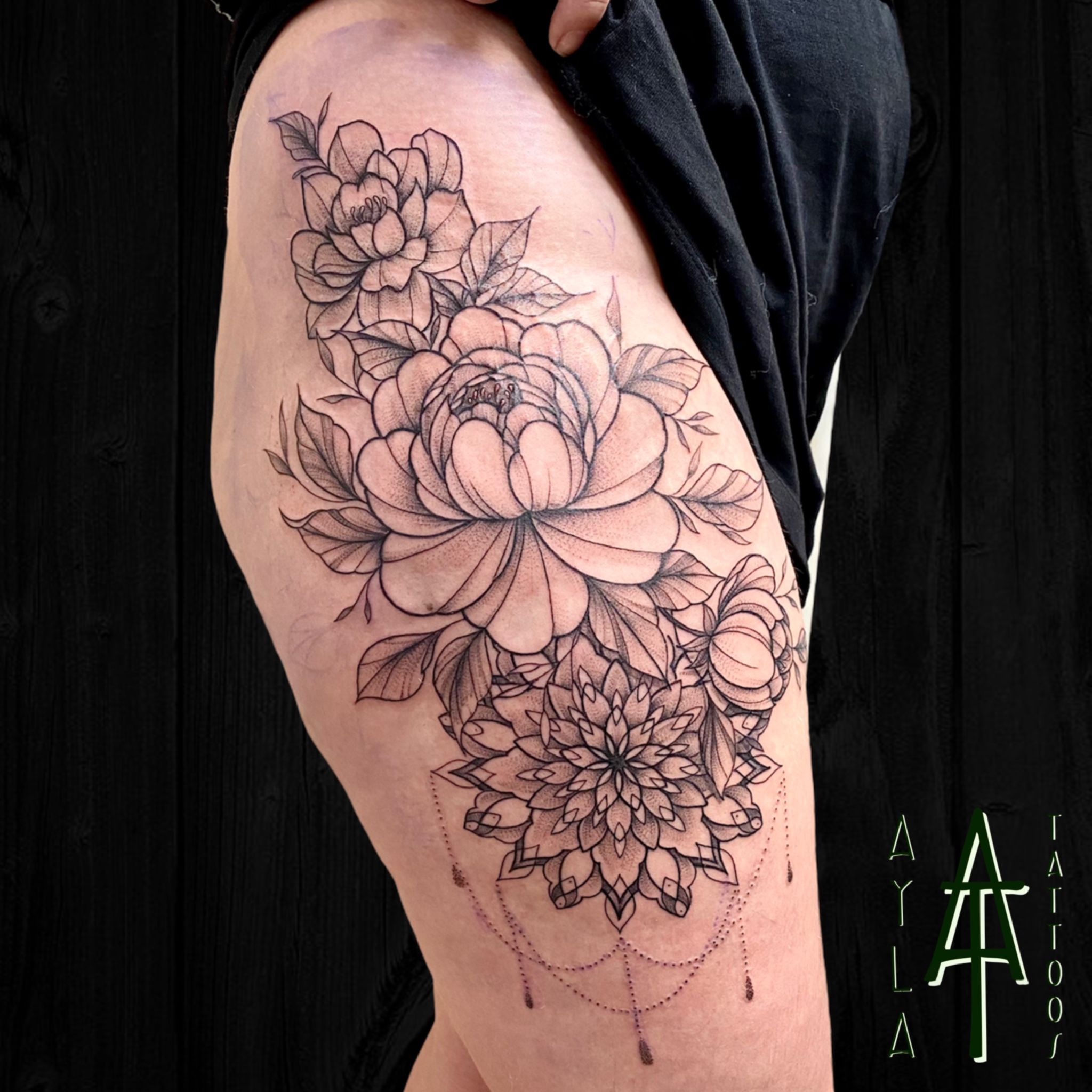 Floral Mandala Temporary Tattoo Design Zaphix Creations flower sketch | Mandala  flower tattoos, Mandala tattoo sleeve, Floral tattoo sleeve